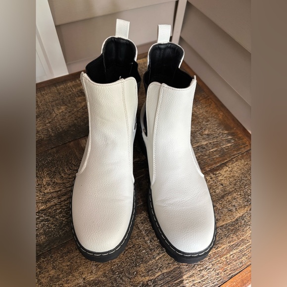 Sincerely Jules Chelsea Chunky Ankle Boots, White, Hippie, Festival, EUC, 8.5 M - Picture 14 of 16